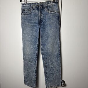 Vintage 80’s Levis 505 Jeans Mens W32 L30 Acid Wash Denim USA Blue